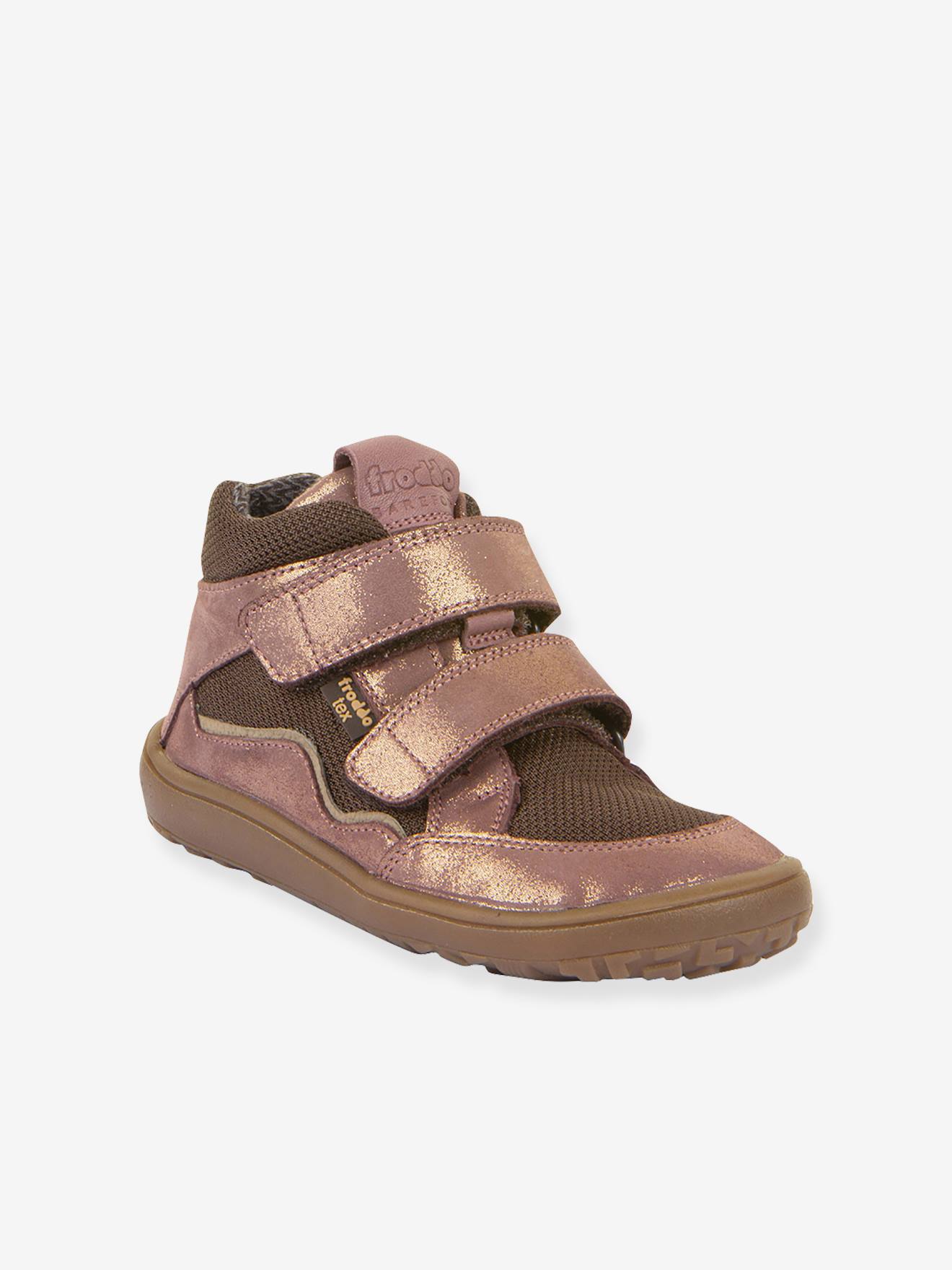Sapatilhas barefoot com velcro para criança BAREFOOT TEX AUTUMN Froddo rosa-blush