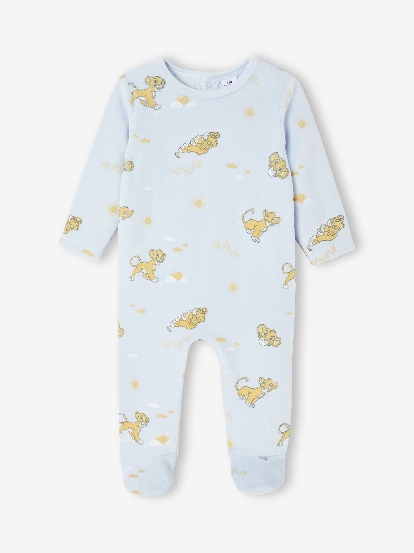 Lote de 2 pijamas Disney® O Rei Leão em veludo, para bebé azul-céu