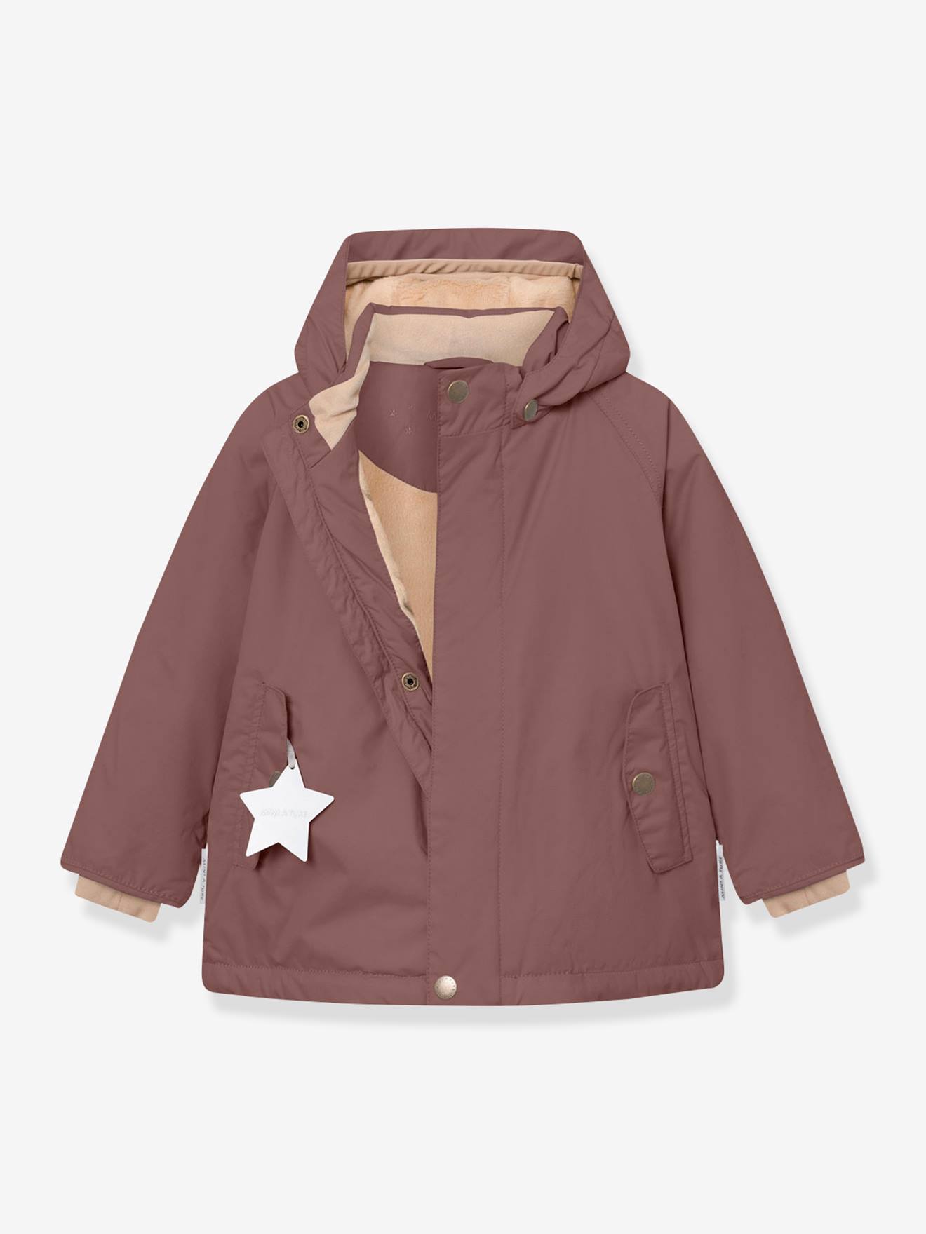 Casaco de inverno com forro polar para criança MATWALLY MINI A TURE ameixa