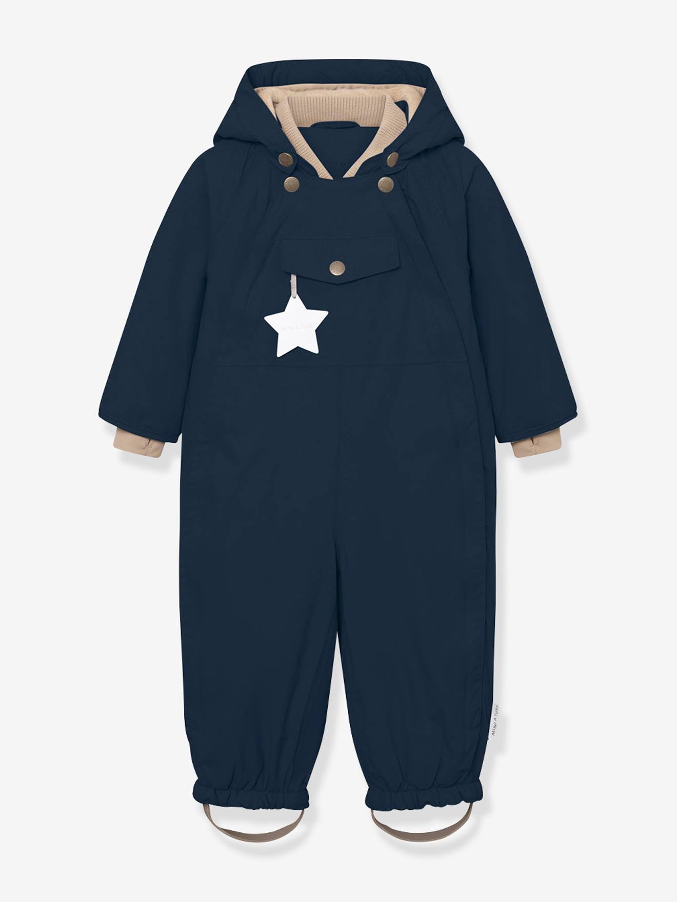 Macacão de neve forrado a polar MATWISTI para criança MINI A TURE azul-escuro