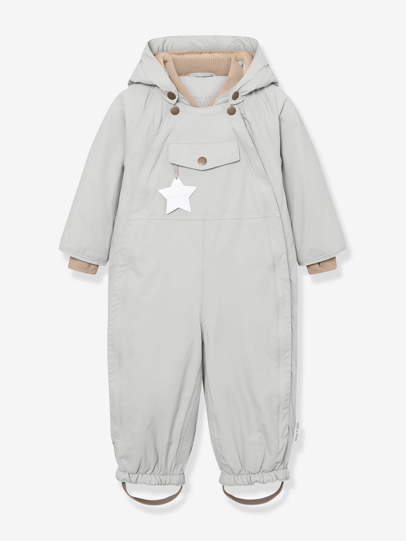 Macacão de neve forrado a polar MATWISTI para criança MINI A TURE azul-acinzentado