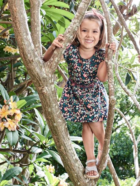 Sandálias em pele, para menina, coleção autonomia AZUL CLARO LISO+ROSA MEDIO LISO 