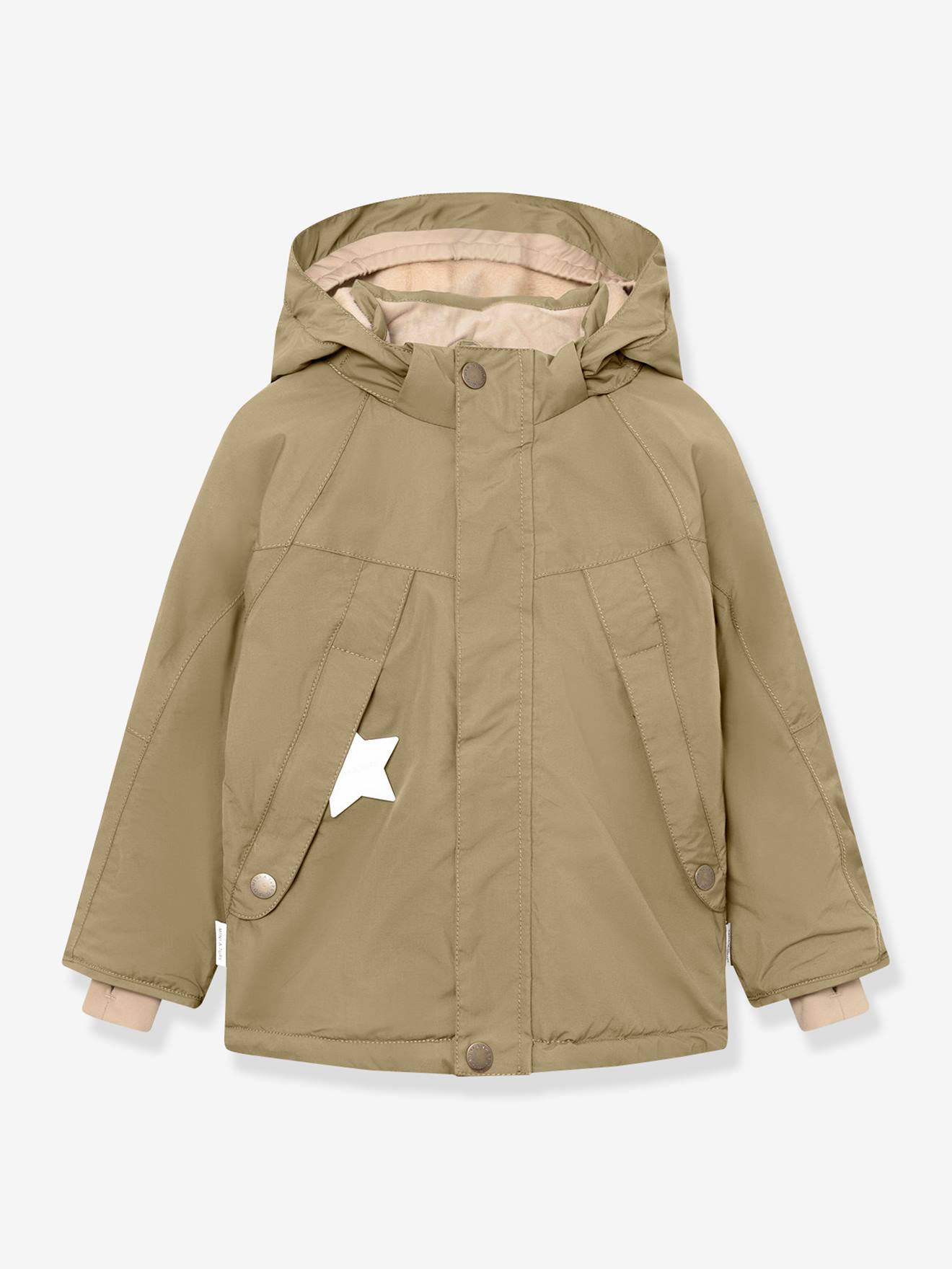 Casaco de inverno com forro polar MATVALONSO para menino MINI A TURE verde-salva