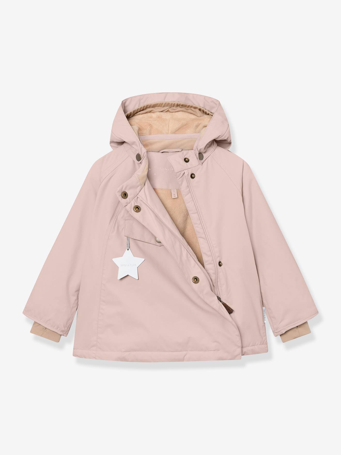 Casaco de inverno com forro polar MATWANG MINI A TURE para criança rosado