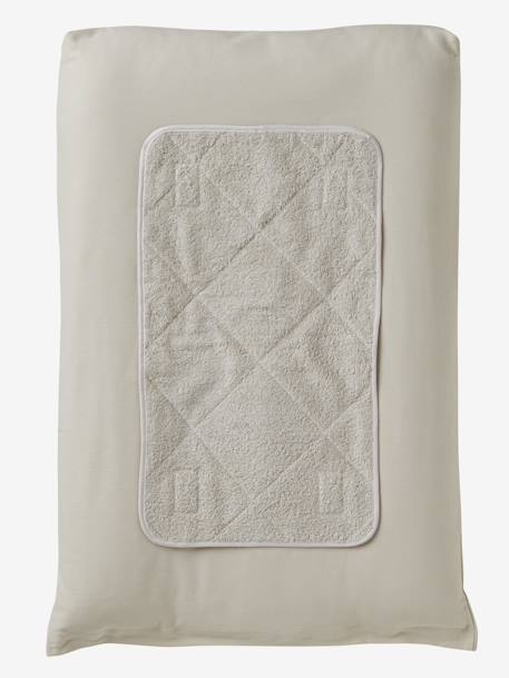 Lote de 2 tapetes para colchão Branco+Cinza-toupeira 