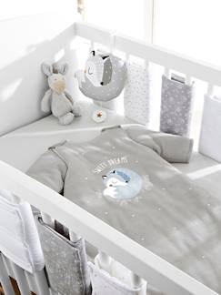 Têxtil-lar e Decoração-Roupa de cama bebé-Contorno de berço/contorno de parque antichoques, Lobo-do-ártico