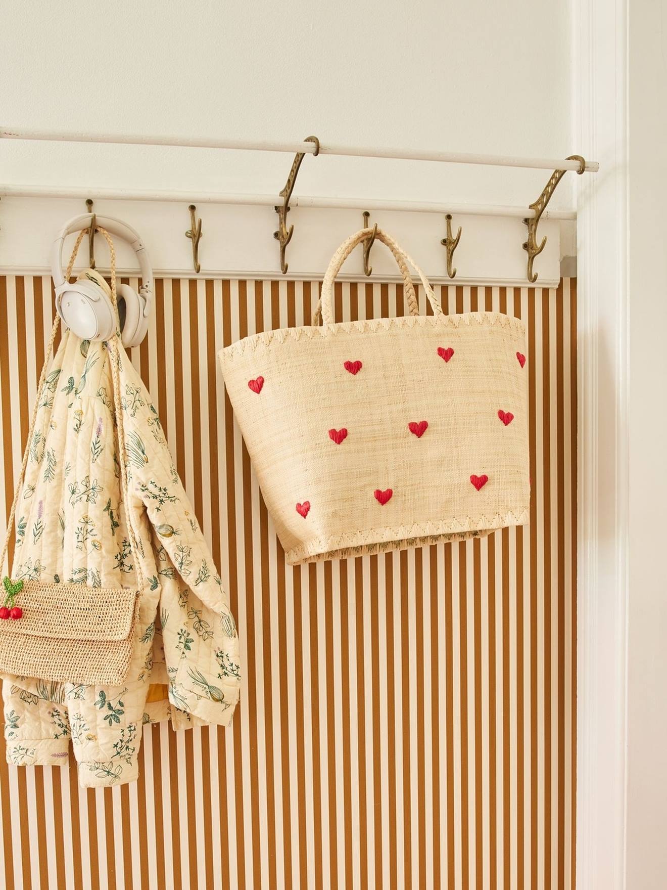 Cesta Grande para Menina DARLING HEARTS rice bege