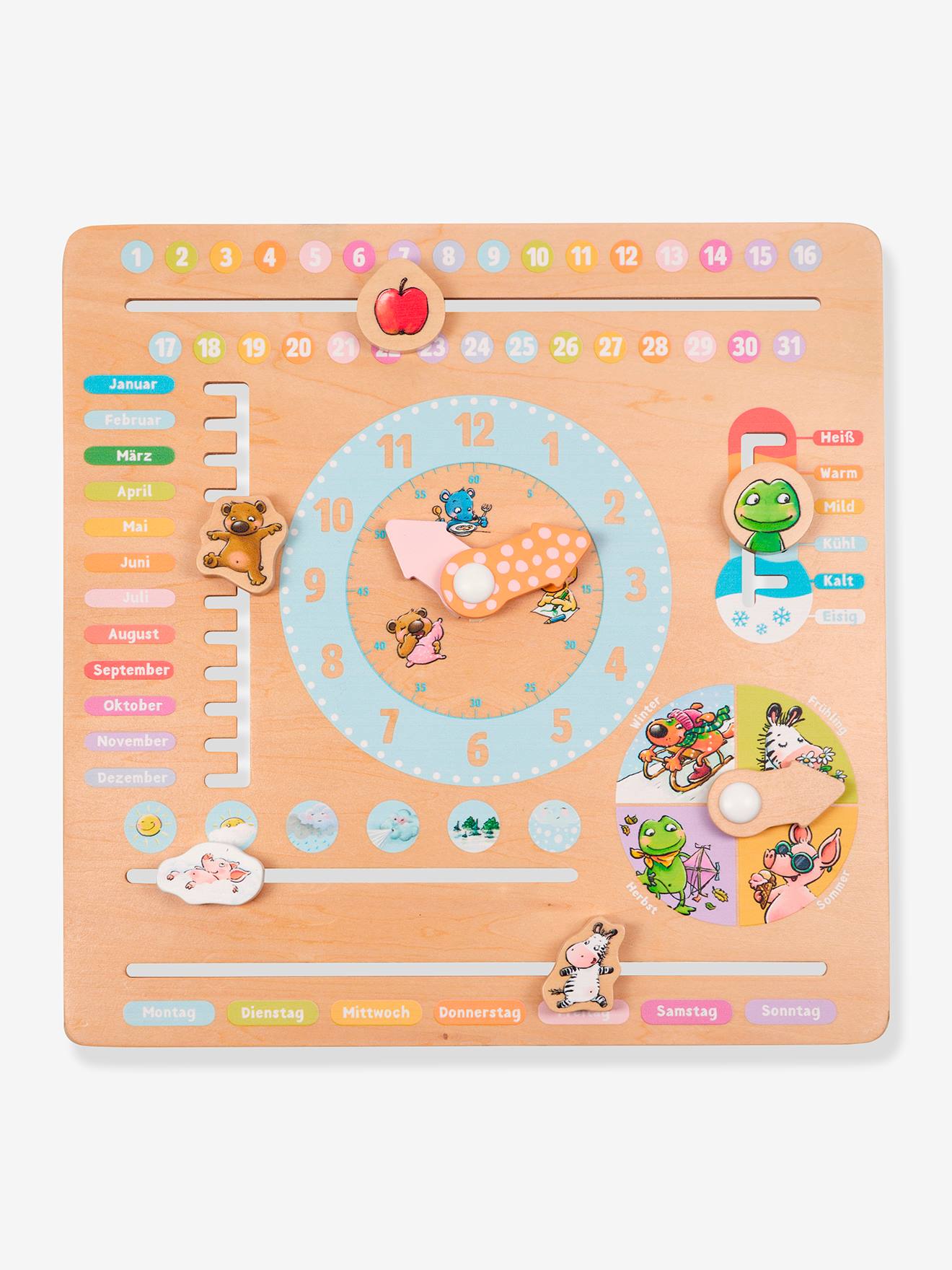 Calendário de Aprendizagem Infantil em Madeira Die Spiegelburg madeira