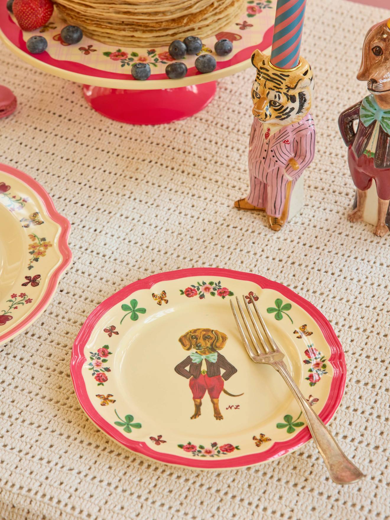 Prato de pequeno-almoço NATHALIE LÉTÉ rice para crianças vermelho