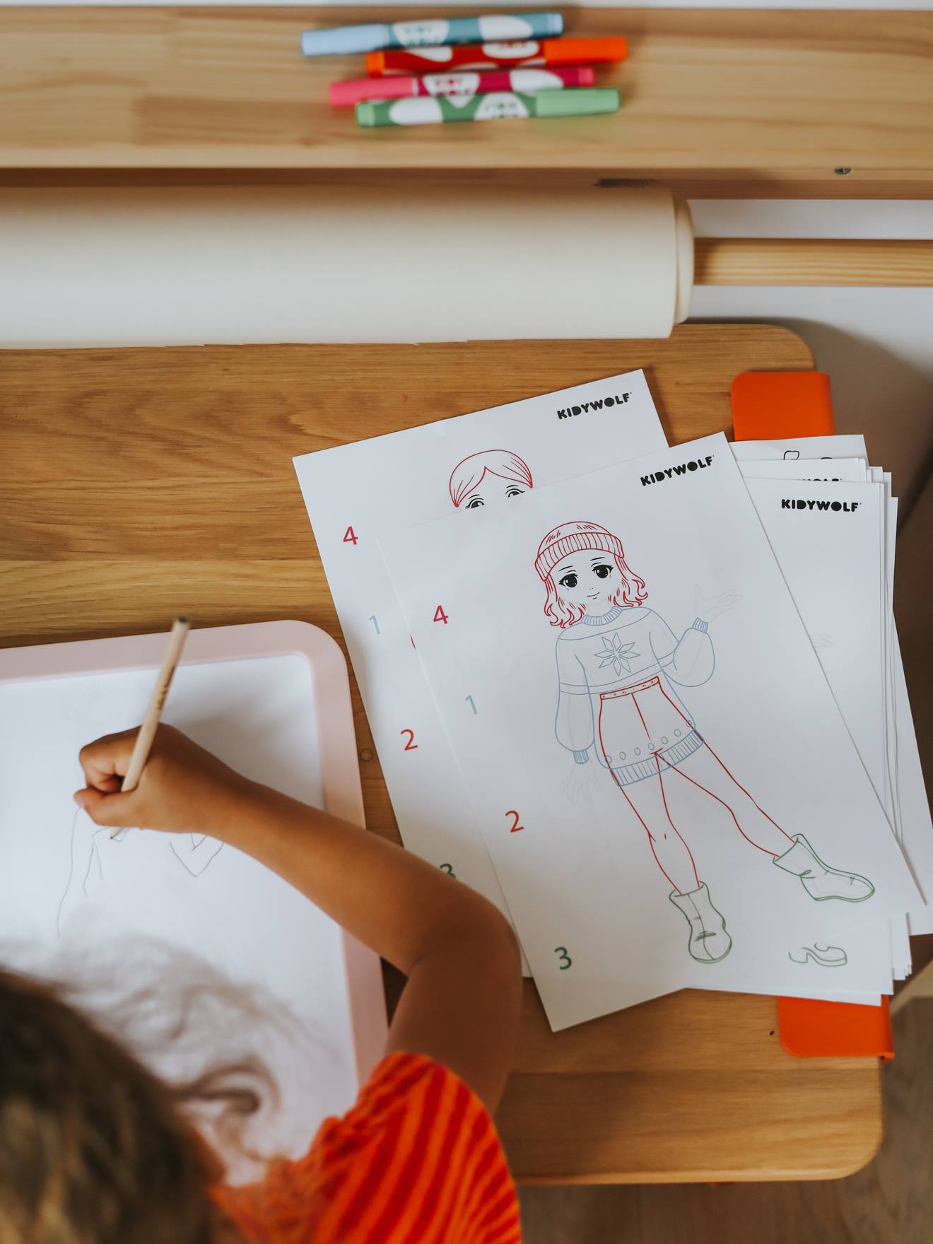 KIDYDRAW-PRO - Quadro luminoso nómada - KIDYWOLF rosa