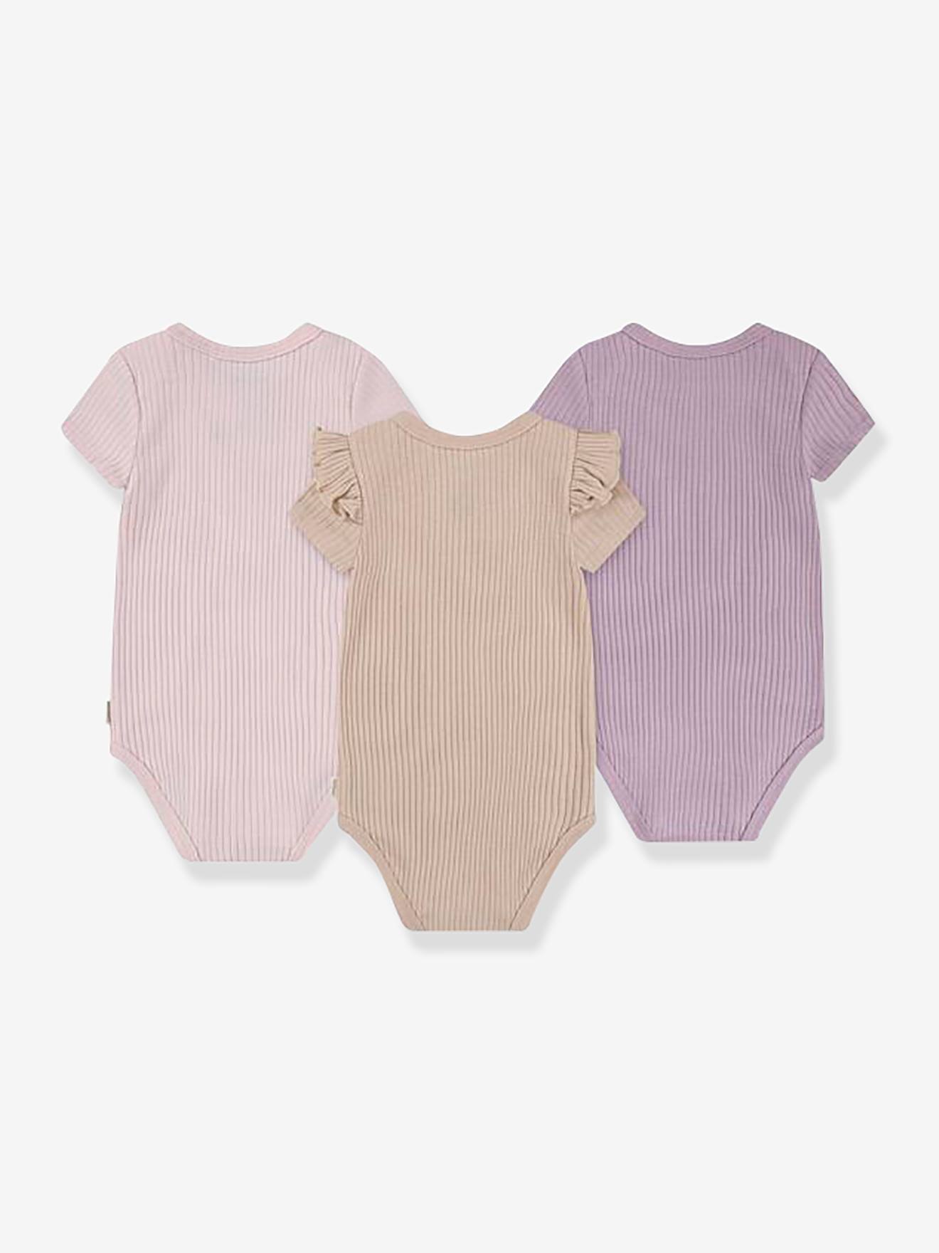 Conjunto de 3 bodies de manga curta para bebé HUGGIES, para bebé cinzento