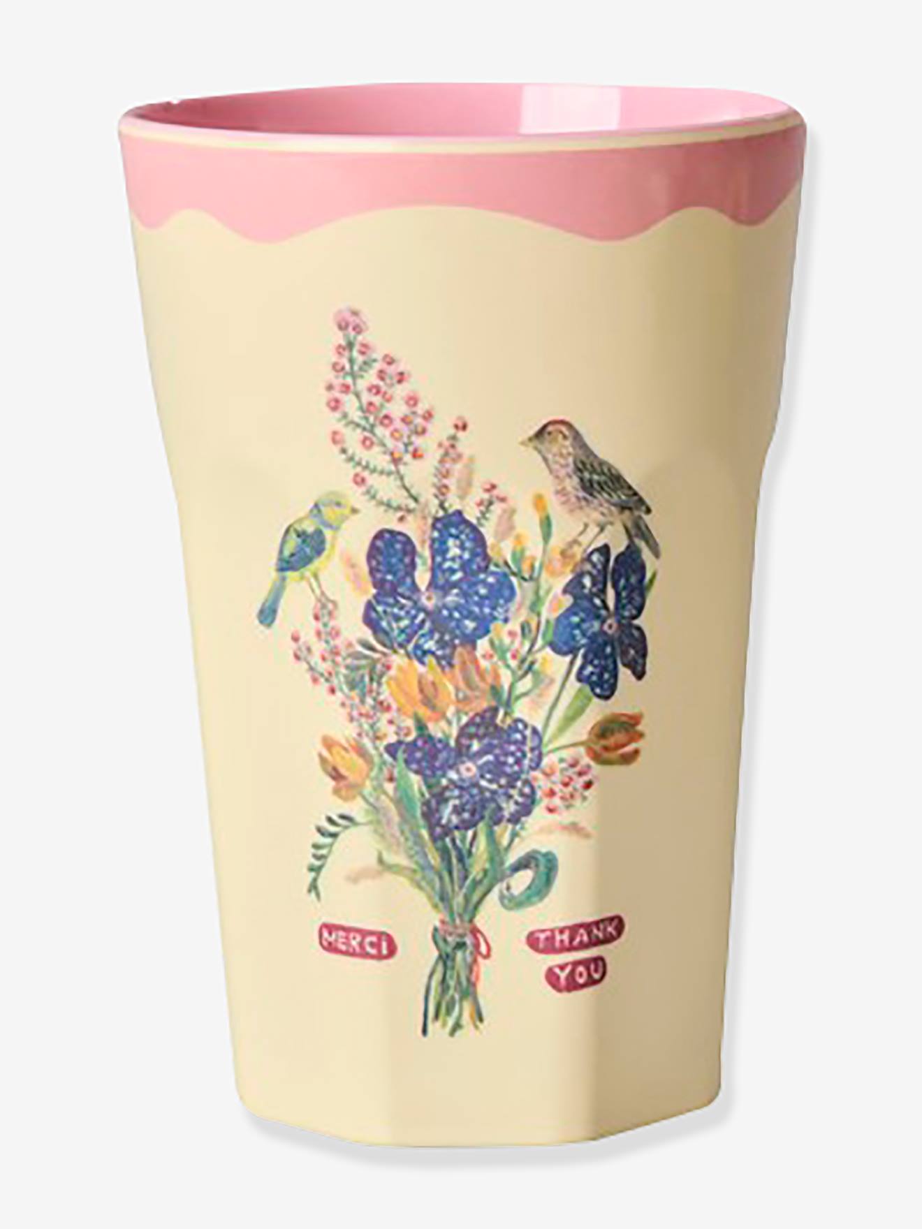 Pack de 2 copos NATHALIE LÉTÉ 400 ml para crianças rice caixa de oferta rosa