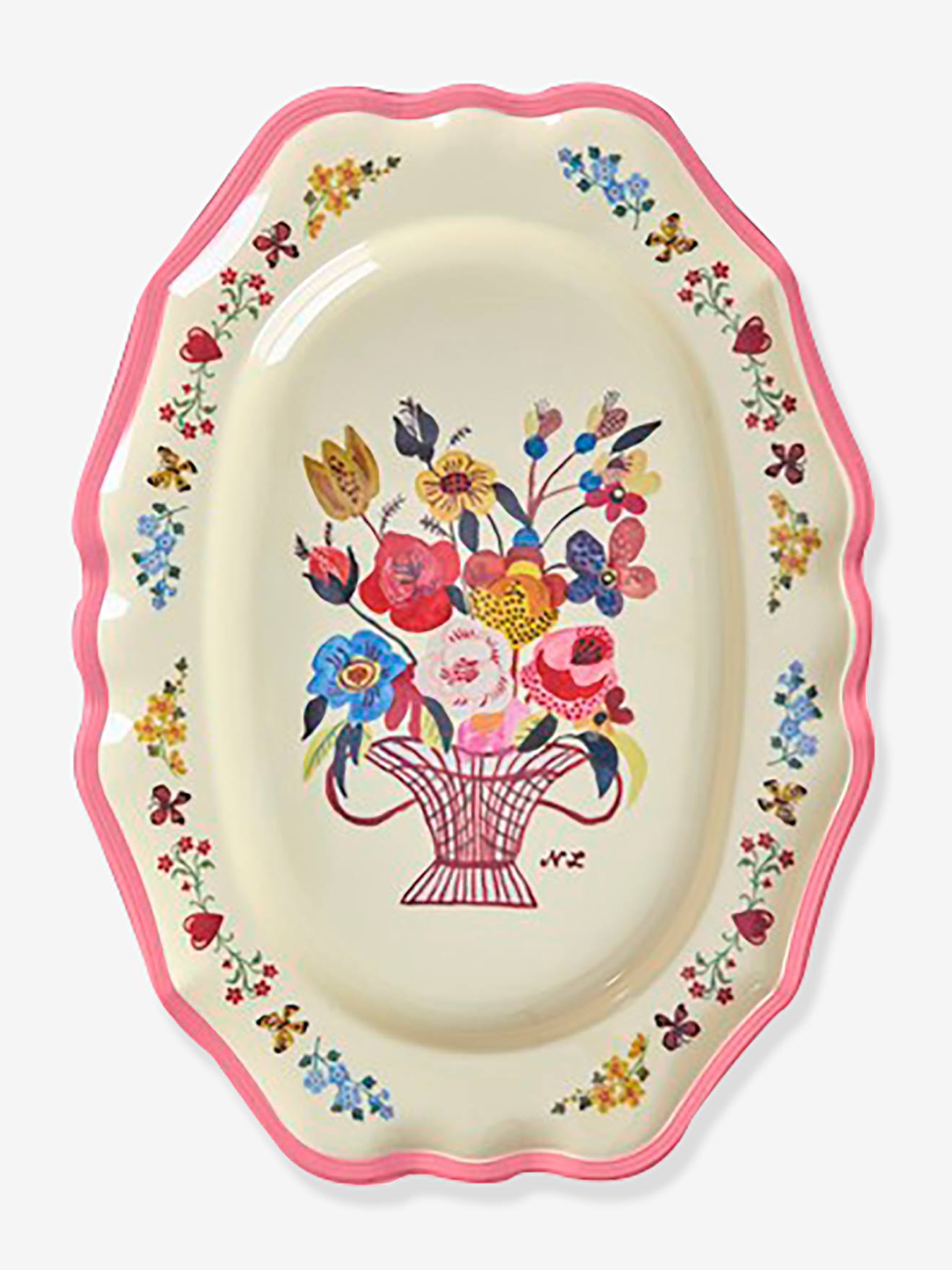 Taça de servir rice NATHALIE LÉTÉ para crianças grande rosa fluorescente