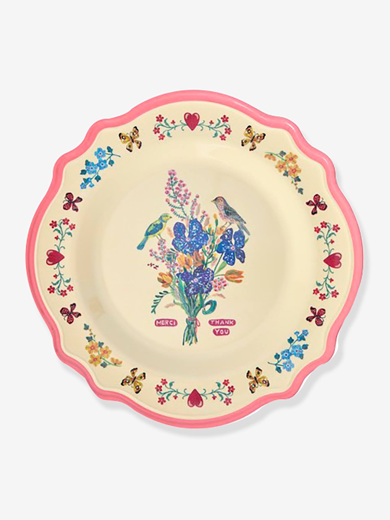 Prato NATHALIE LÉTÉ rice para crianças rosa fluorescente