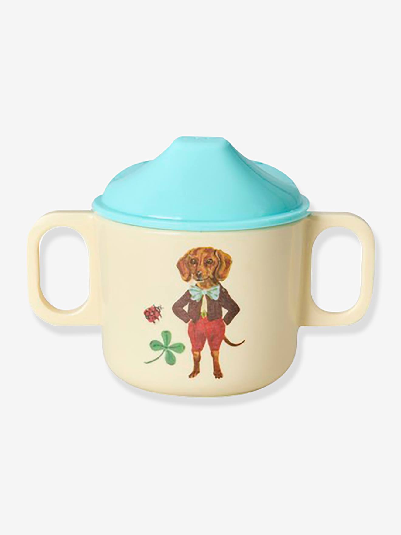 conjunto de alimentação bebé NATHALIE LÉTÉ 4 peças rice caixa de oferta castanho